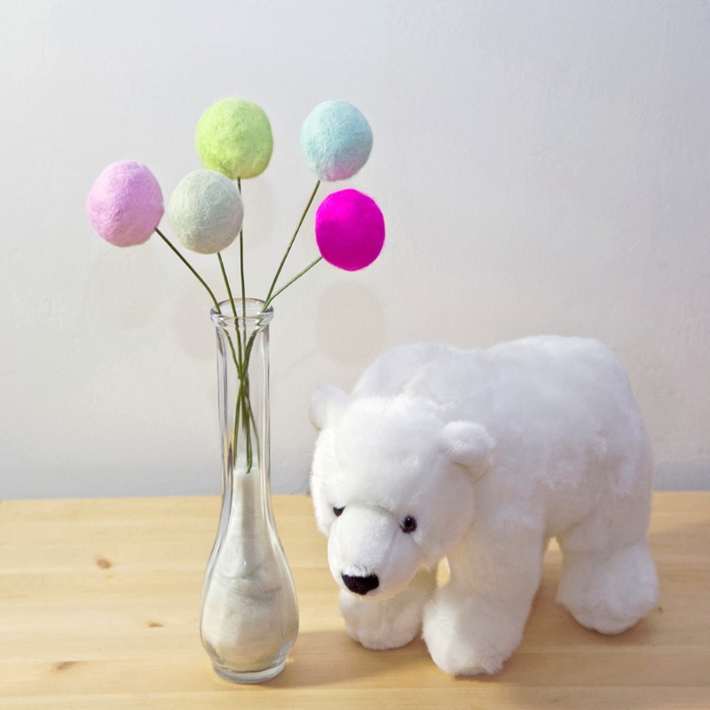 Cuộn len chọc tạo hình động vật thời trang nhuộm màu