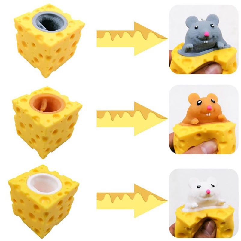 Thú squishy trốn trong cốc núp trong chuồng ngộ nghĩnh bóp tay đàn hồi xả stress cực mạnh troll giải trí vui