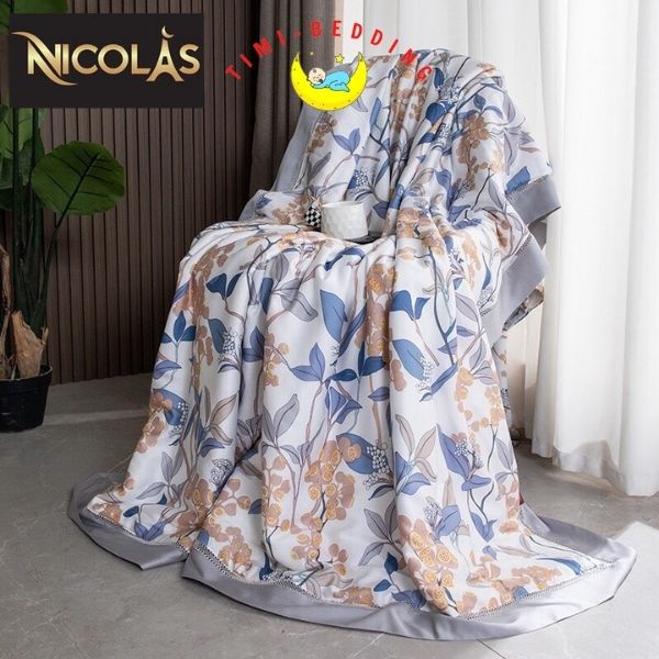 Chăn hè tencel Nicolas nhập khẩu cao cấp, mát mẻ kích thước 2x2,3m - mền hè tencel – Timibedding