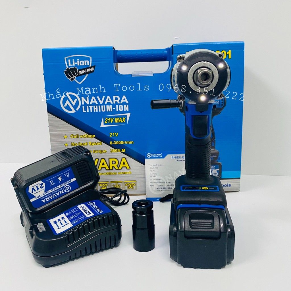 Máy Siết Bulong NAVARA NVR-6001 Tặng Bộ Phụ Kiện, Bảo Hành Chính Hãng 12 Tháng