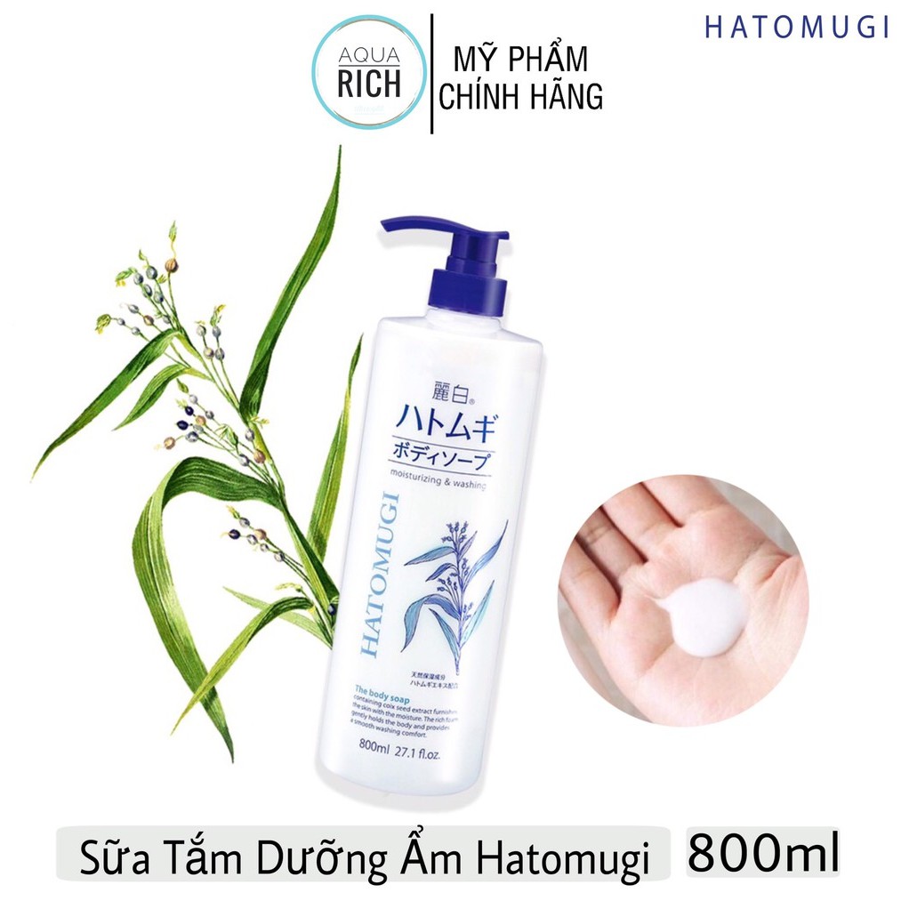 Sữa Tắm Dưỡng Ẩm Nhật Bản Hatomugi 800ml