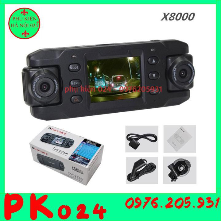 [XẢ KHO] Camera Hành Trình Hai Camera Kép Xoay 180 Độ Góc Siêu Rộng X8000