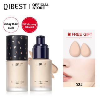 Kem nền QIBEST kiểm soát dầu lâu trôi chống thấm nước che phủ toàn diện 3 tông màu tuỳ chọn 125g