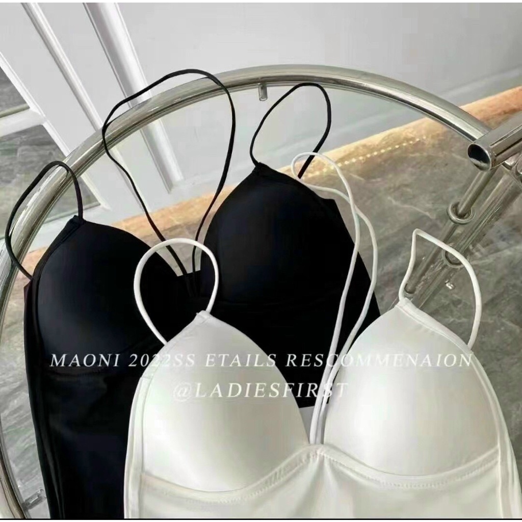 Áo Bra Nữ 2 Dây Chéo Cổ⭐FREESHIP⭐Áo Thun Croptop Chất Su Mát Mịn