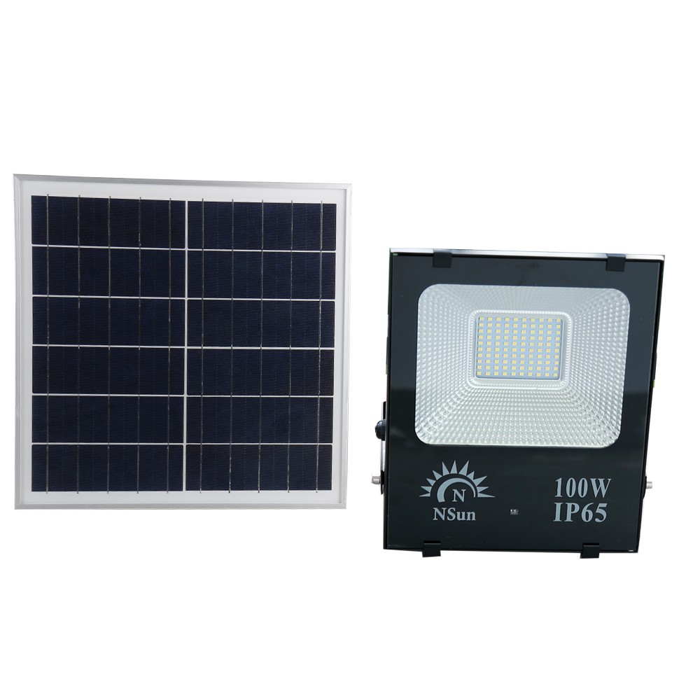 ĐÈN PHA LED NĂNG LƯỢNG MẶT TRỜI 100W NSUN  CẢM BIẾN THÔNG MINH  802-50