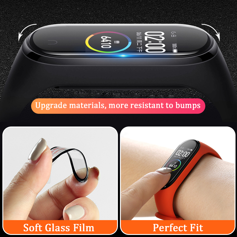 Set 2 Kính Cường Lực Bảo Vệ Màn Hình Cho Đồng Hồ Amazfit Band 5 Xiaomi Mi Amazfit Band5