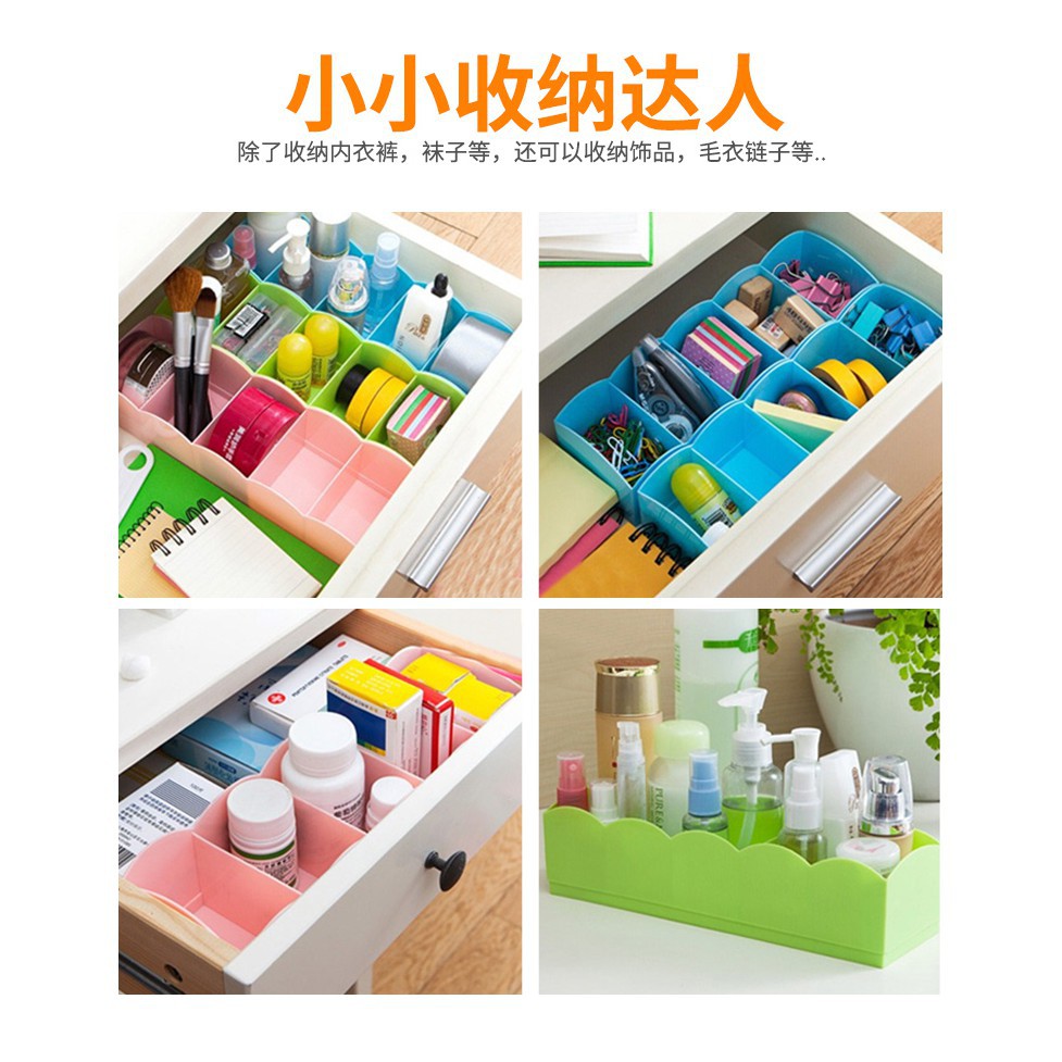 Hộp đựng tất, đồ lót 5 ngăn - Made in Japan (2 màu)