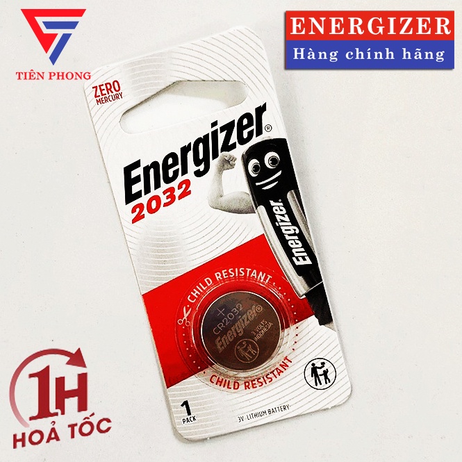 Pin CR2032 Energizer vỉ 1 viên Lithium 3V chính hãng dung lượng cao vượt trội