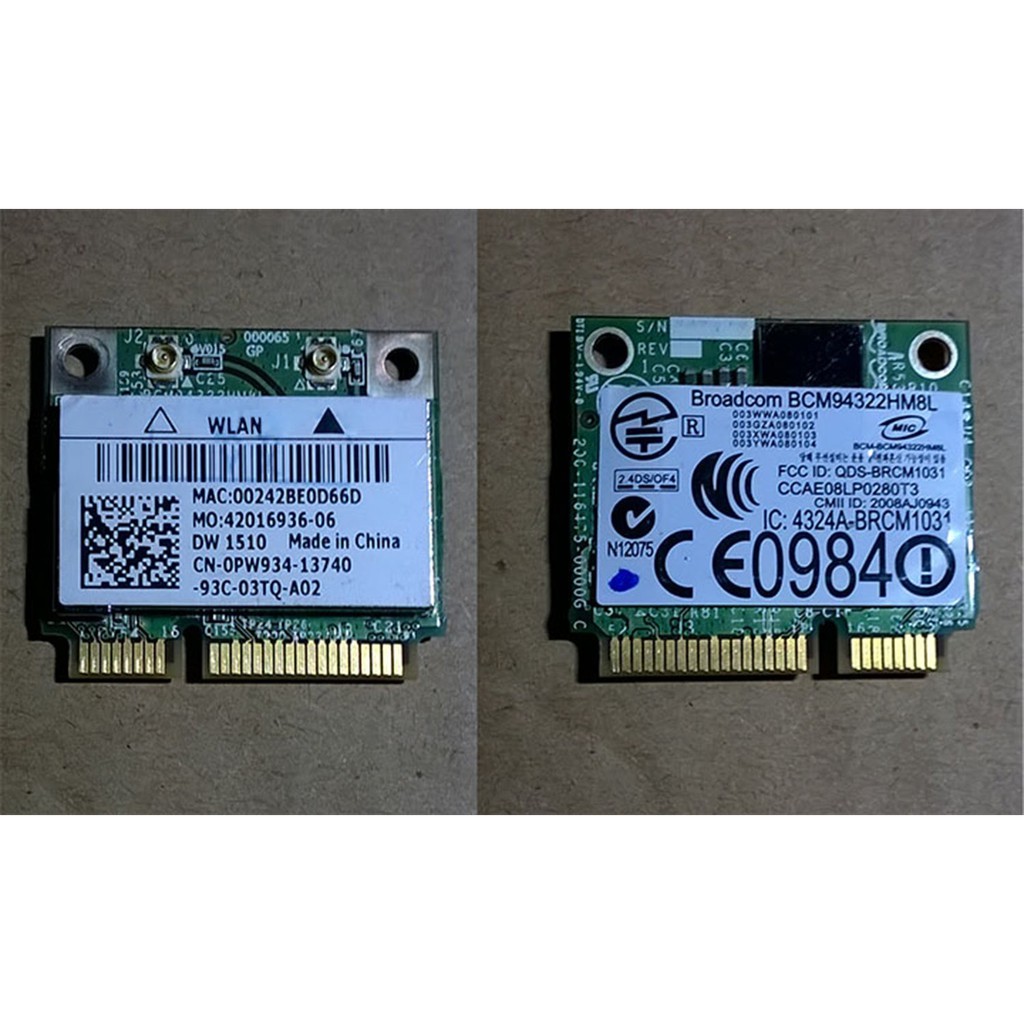 Card WiFi broadcom BCM94322HM8L dùng cho Hackintosh / MacOs
