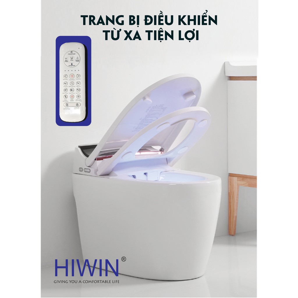 Bồn cầu thông minh thế hệ mới Hiwin MT-888 kích thước 665x390x510