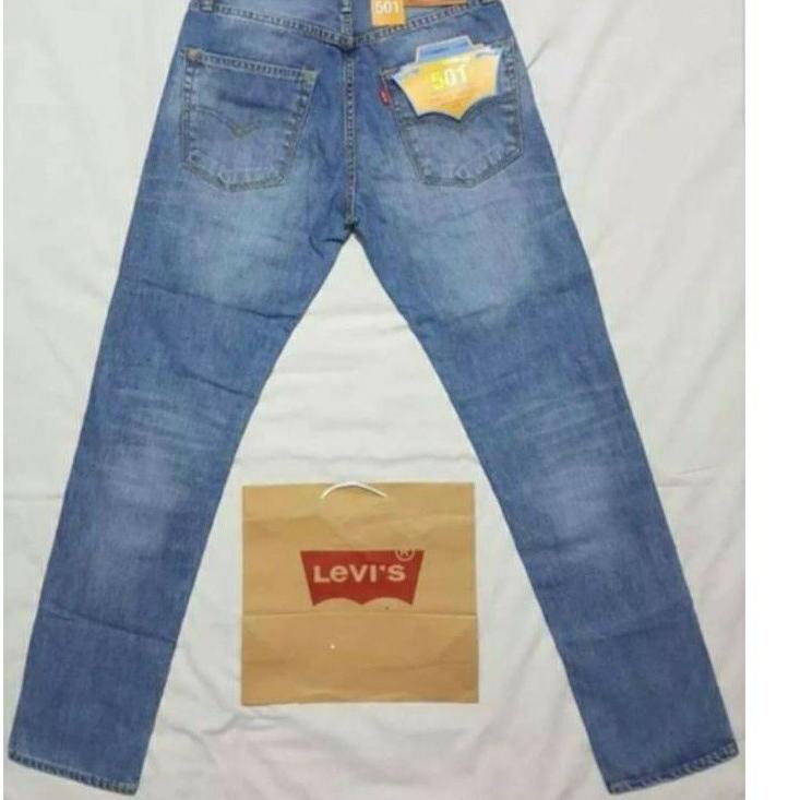 Quần dài Levi'S 501 sản xuất tại Nhật Bản đầy đủ màu xanh nhạt