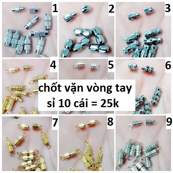 Chốt vòng tay : vặn xoắn : 10 cái = 25k / gói [ chốt vòng tay vặn xoắn ]