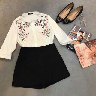 Sơ mi trắng ASOS cổ đức