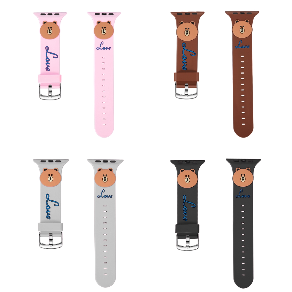 【Apple Watch Strap】Soft Cartoon Silicone Strap for Apple watch Series 6 se 5 4 3 2 1 38mm 40mm 42mm 44mm Cute watch band