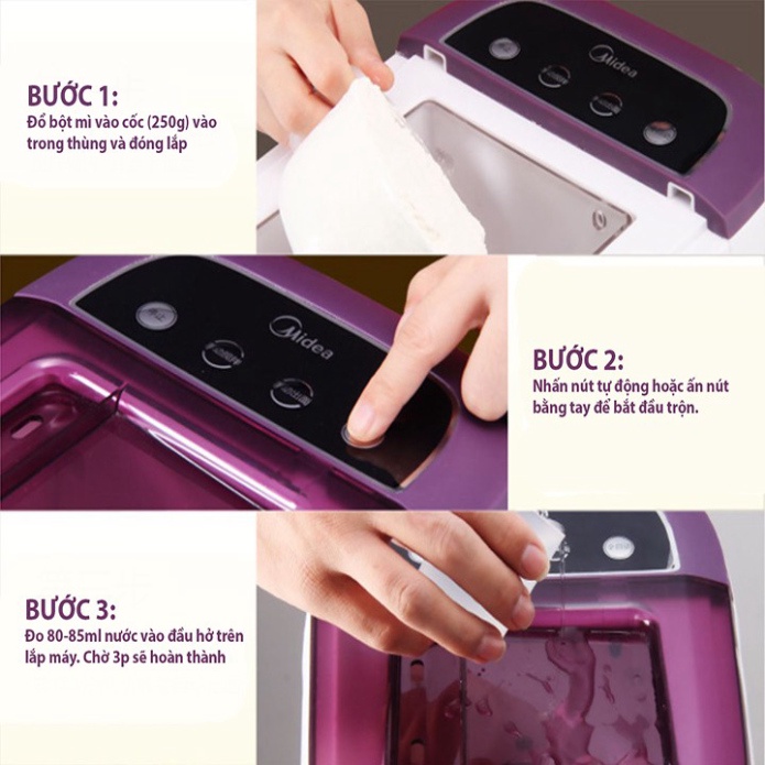 Máy làm mỳ tươi, làm nui tại nhà chính hãng Midea