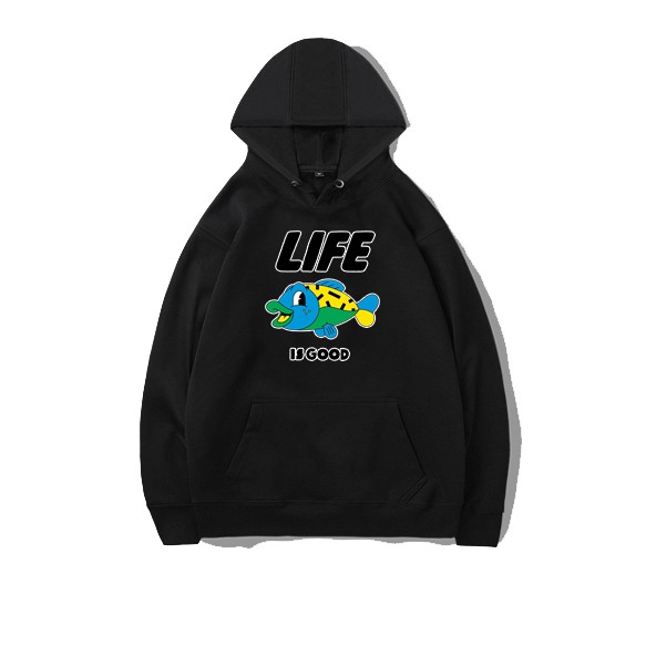 Áo hoodie chui ⚜️FREESHIP⚜️ dáng rộng Life is Good