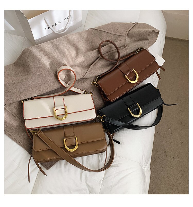 Túi xách JASMIN NOIR bằng da PU phong cách retro thời trang thanh lịch cho nữ