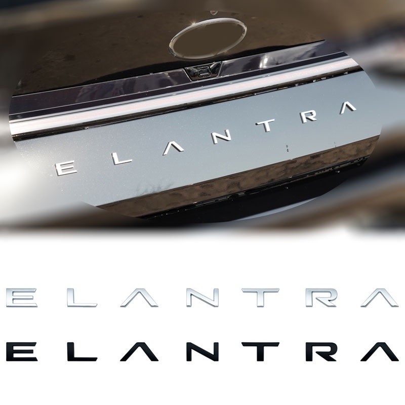 Nhãn Dán Trang Trí Đuôi Xe Hơi In Chữ ELANTRA Bằng ABS Cho Hyundai Solaris ix35 i20 i30 i40 Tucson