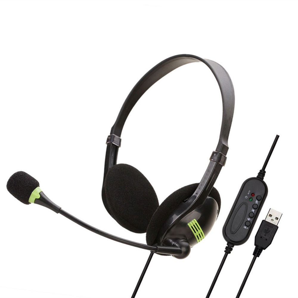 Tai nghe khóa học trực tuyến Super Bass USB Máy tính Tai nghe có micrô | BigBuy360 - bigbuy360.vn