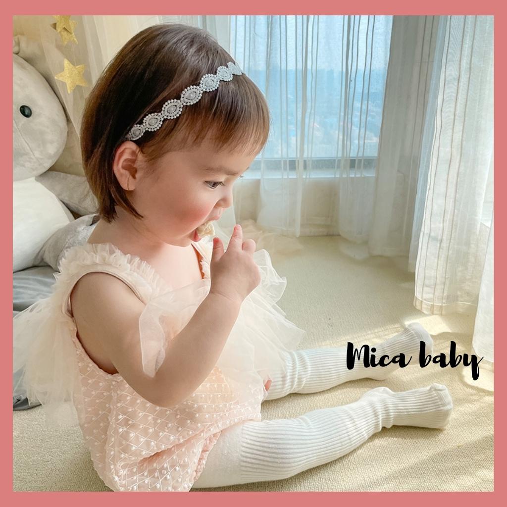 Băng đô dây hoa phong cách tiểu thư đáng yêu cho bé gái Mica Baby BD52