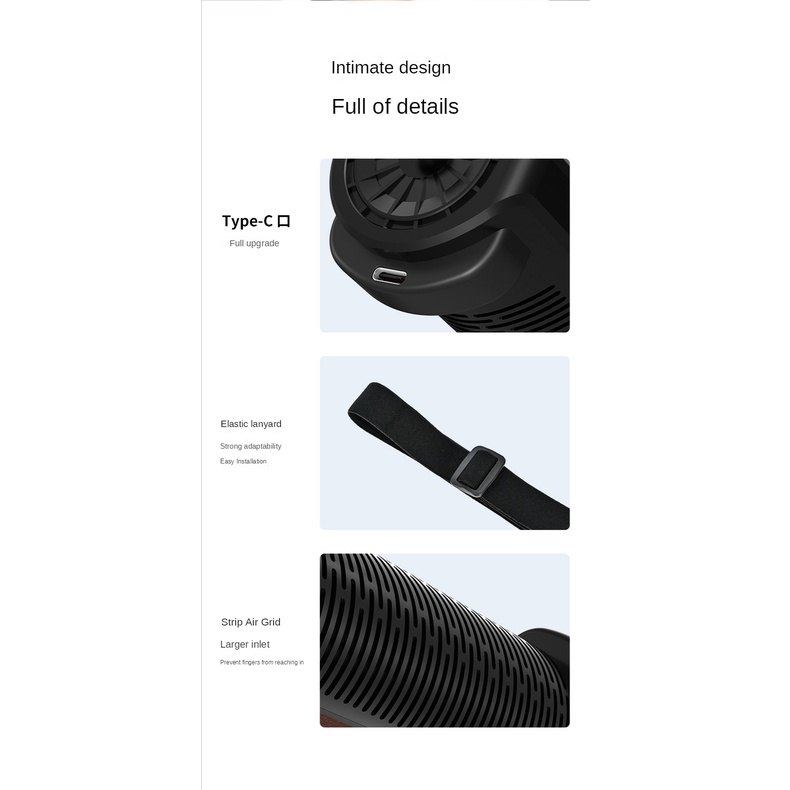 Quạt Làm Mát Không Cánh 3 Tốc Độ Tùy Chỉnh Sạc Usb Cho Ghế Ngồi Xe Hơi / Văn Phòng / Nhà Cửa