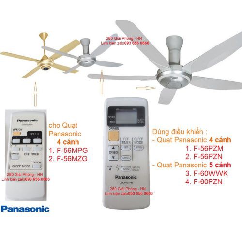 ĐIỀU KHIỂN QUẠT TRẦN PANASONIC 4 CÁNH