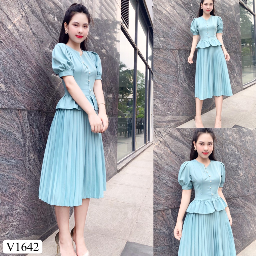 váy vàng v1642 ĐẸP HP DVC ( Ảnh mẫu và ảnh trải sàn do shop tự chụp )