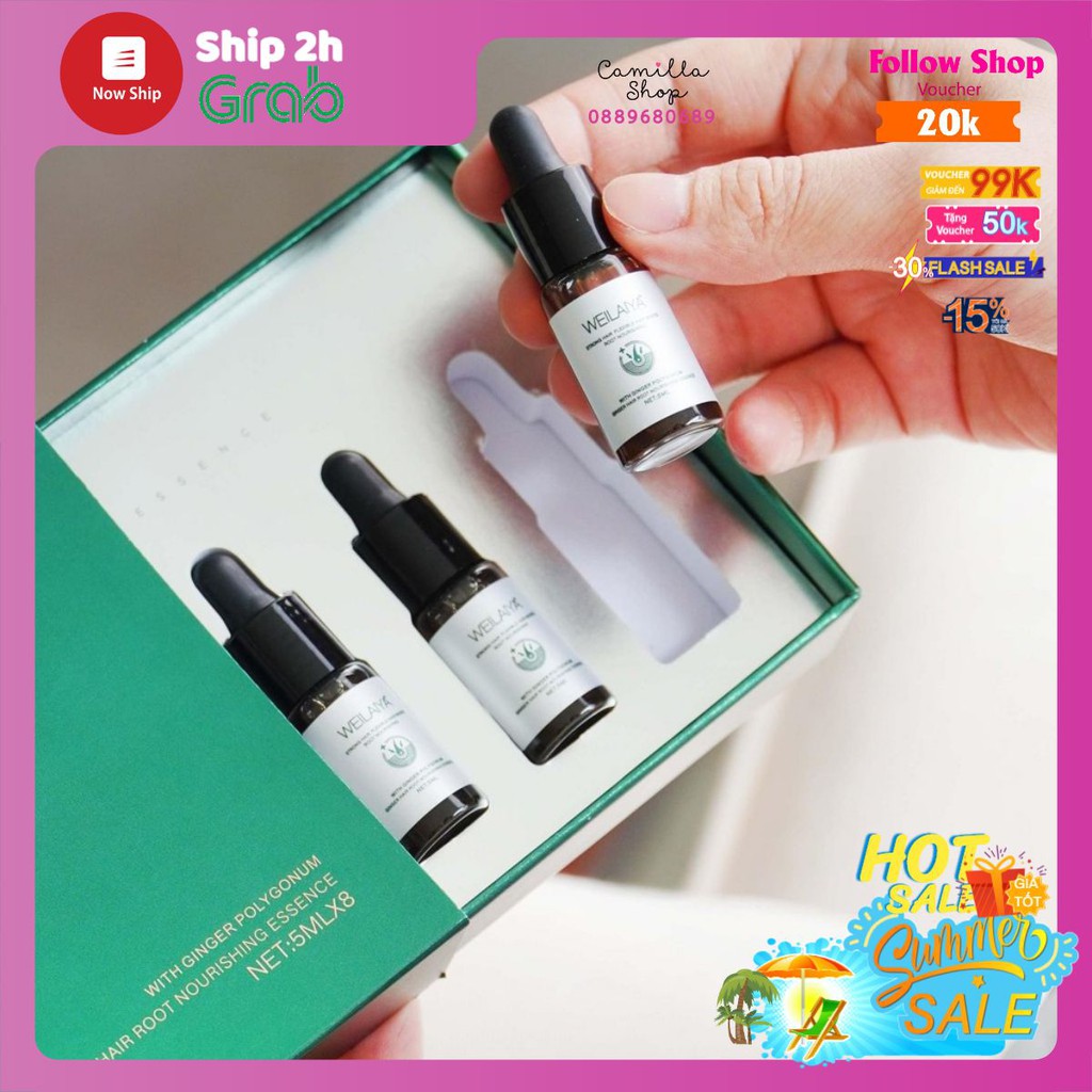 Huyết thanh serum mọc tóc Weilaiya kích mọc ngăn rụng tóc combo 3 chai