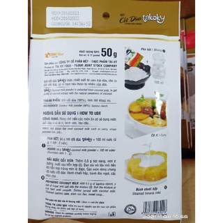 🌴🥥BỘT CỐT DỪA TÀI KÝ 50g.