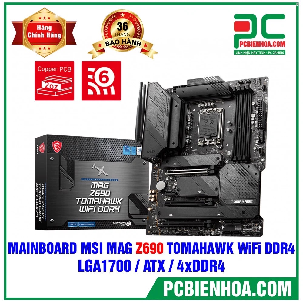 Bo mạch chủ Mainboard MSI MAG Z690 TOMAHAWK WIFI DDR4 36T mới 100%