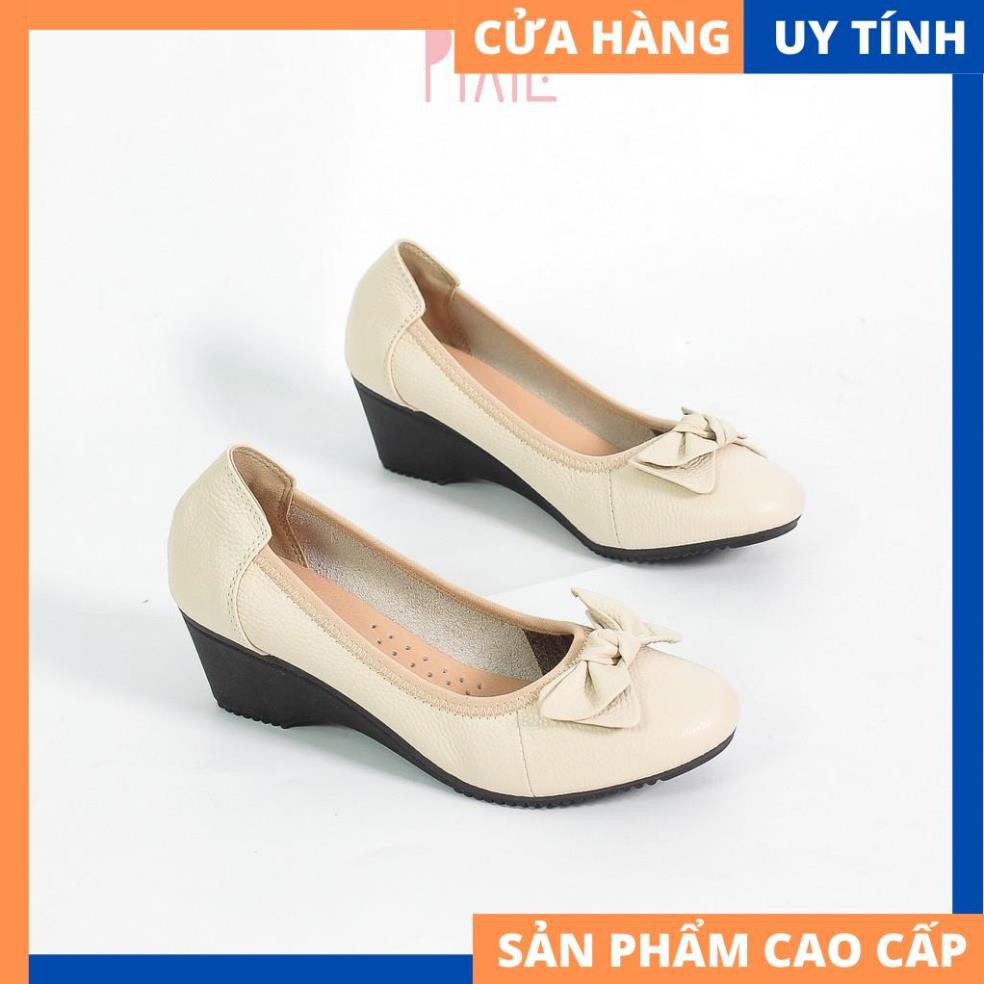 Giày Búp Bê Đế Xuồng 3cm Da Thật Êm Chân Màu Đen Cao Cấp X461 | BigBuy360 - bigbuy360.vn