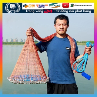 1m8 dung 3m6 Lưới bắt cá Thái Lan sợi dù có đĩa chài cá cao cấp dụng cụ Câu cá