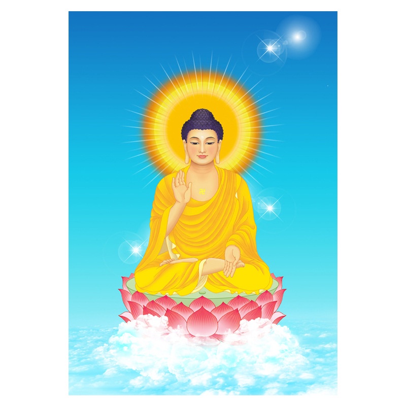 Tranh thêu chữ thập Phật A Di Đà MXJ0053