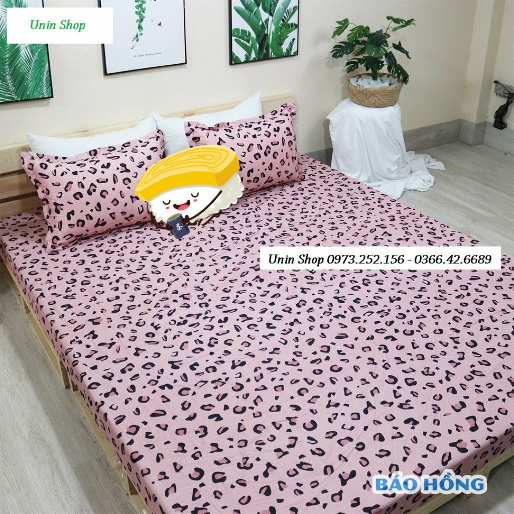 (Xả Hàng) Ga Trải Giường Bọc Đệm M6/M8, Drap Bo Chun Poly Cotton Mẫu Hoa Hướng Dương - Kèm 2 Vỏ Gối