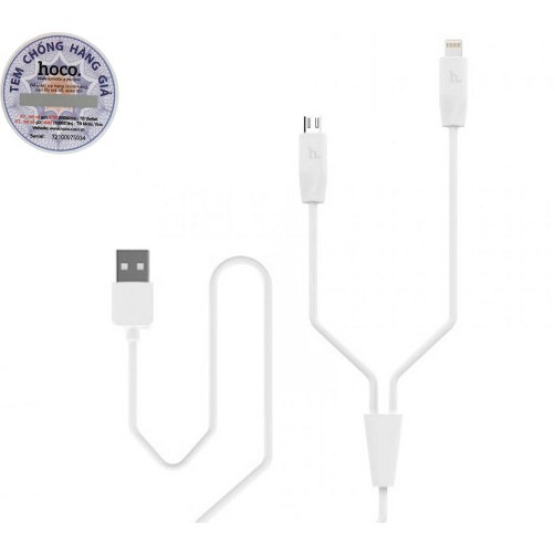 [PHỤ KIỆN BALI - 100% CHÍNH HÃNG] - CÁP SẠC NHANH 2 ĐẦU LIGHTNING VÀ MICRO USB - HOCO X1