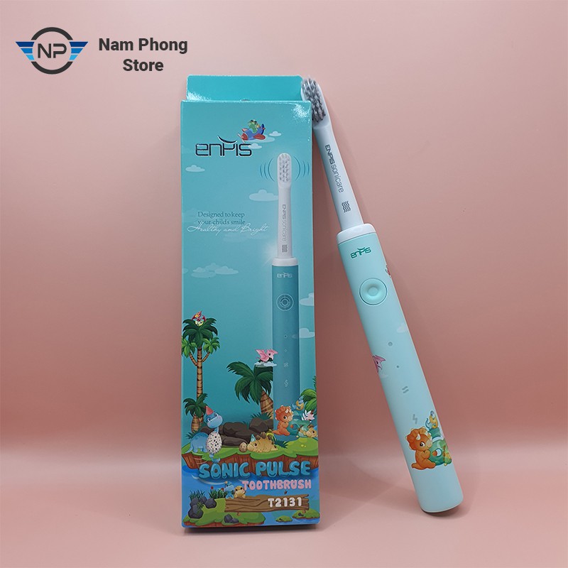 Bàn chải đánh răng điện trẻ em SMART KIDDY chính hãng ENPIS, lông mềm, IPX7, bảo hành 6 tháng, Sonic Pulse Toothbrush