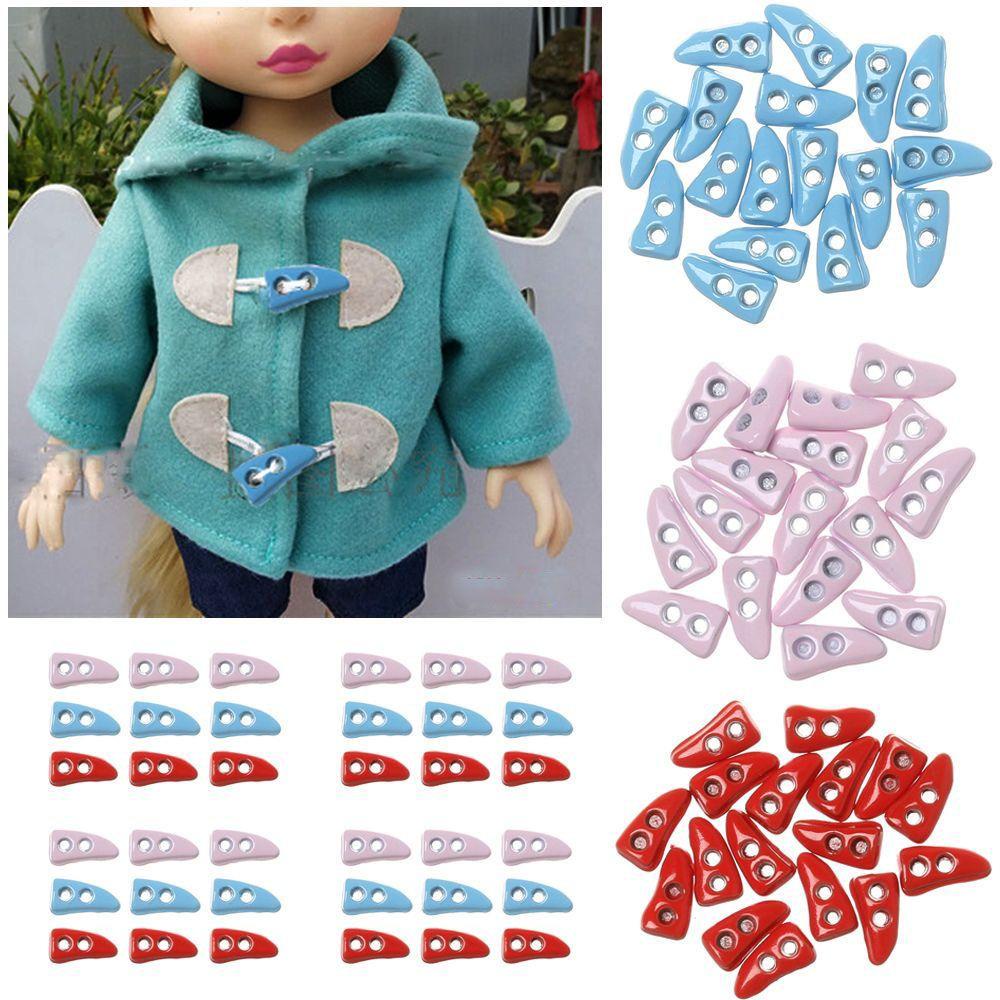 BEBETTERM Set 20 Nút Sừng Mini Màu Sắc Ngọt Ngào Siêu Nhỏ Làm Quần Áo Thủ Công DIY