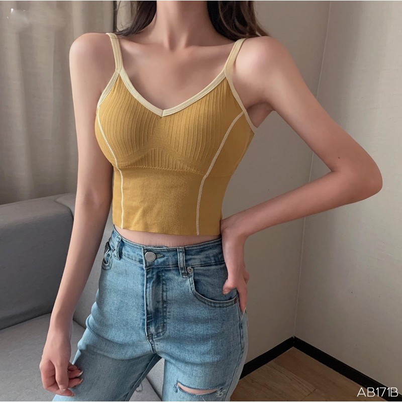 Áo Bra ❤️FREESHIP❤️ Áo Bra Thể Thao Croptop Chiết Gân Hở Lưng 550 Trang Storeee