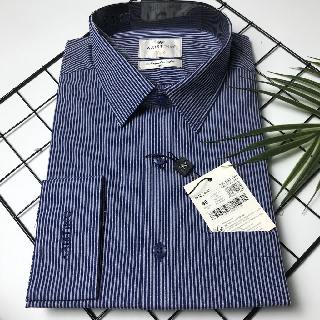 Áo sơ mi nam dài tay ARISTINO sợi tre dáng reguler ALS53408
