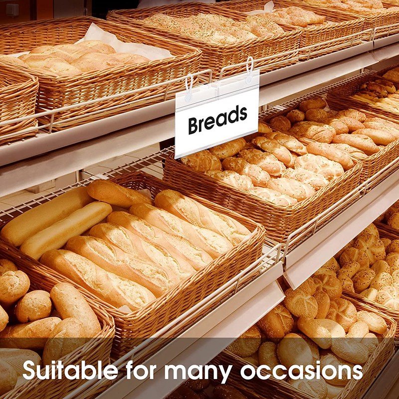 Set 60 Kẹp Nhựa Gắn Thẻ Ghi Giá Với Thiết Kế Nút Dễ Khóa Tiện Lợi Dành Cho Giỏ Hàng / Đồ Ăn Vặt