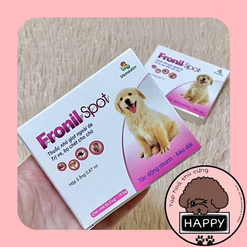 HOẢ TỐC | Nhỏ gáy diệt ve rận bọ chét Fronil Spot cho chó / Dung dịch nhỏ Vemedim sạch ve bọ chét-Tạp Hoá Thú Cưng Happy