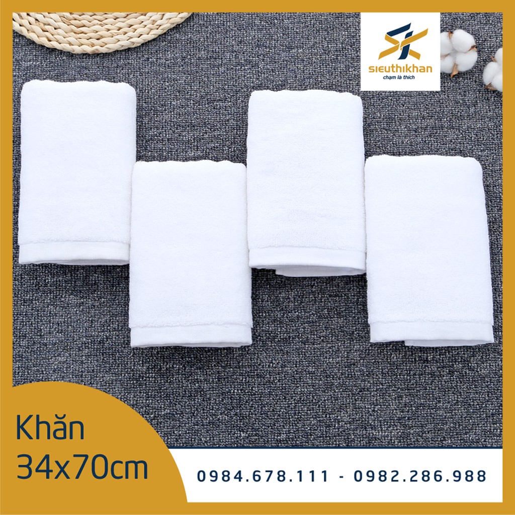 Khăn tay, khăn gội NamyA kích thước 34*70cm, chất liệu 100% cotton dùng cho khách sạn 3-5 sao | SIÊU THỊ KHĂN