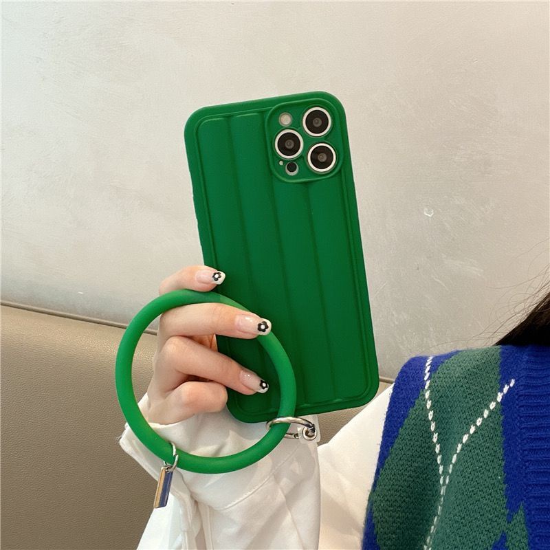 Ốp Điện Thoại tpu Mềm Màu Cam / Xanh Lá Gắn Nhẫn Đỡ Cho Iphone 14PROMAX 12 pro max 11 pro max xs max xr x 7 8 plus 13promax