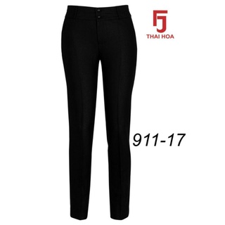 Quần tây Thái Hòa ánh kim màu đen co giãn nhẹ 911-17