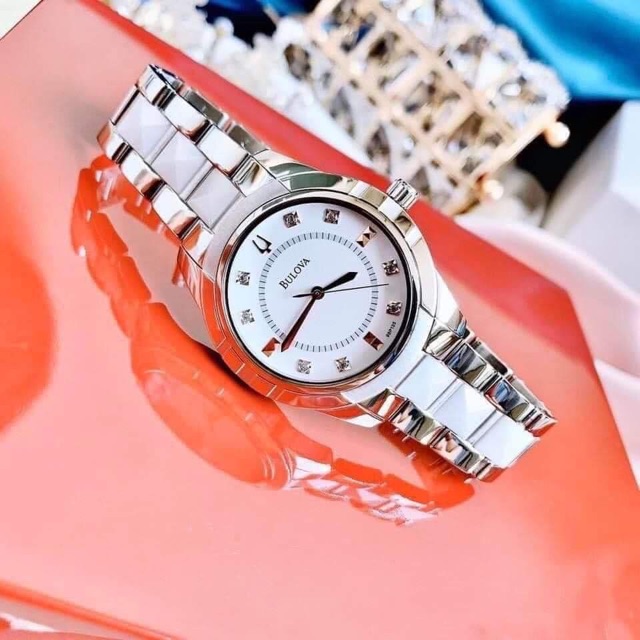Đồng hồ nữ B u l o va Classic Ceramic Diamond