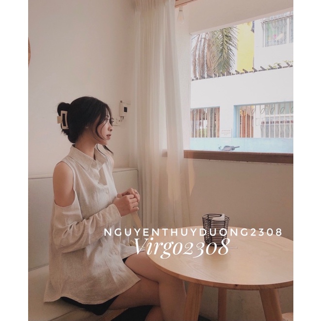 [Hàng Sẵn-Video]ÁO SƠMI ĐŨI CUT OUT-ÁO SƠMI HỞ VAI TRENDY | BigBuy360 - bigbuy360.vn