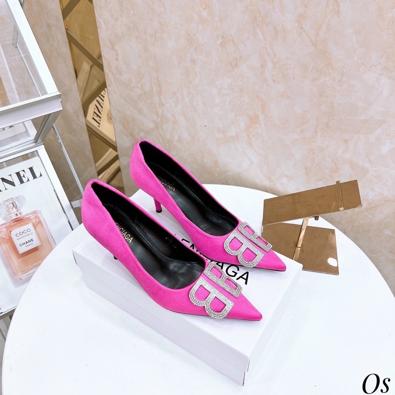 Giày cao gót balen lụa 7p fullbox