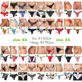 (Quần lót XS) - Quần lót đỏ ren hoa cao cấp (582), mông 87-90cm - Victoria's Secret USA