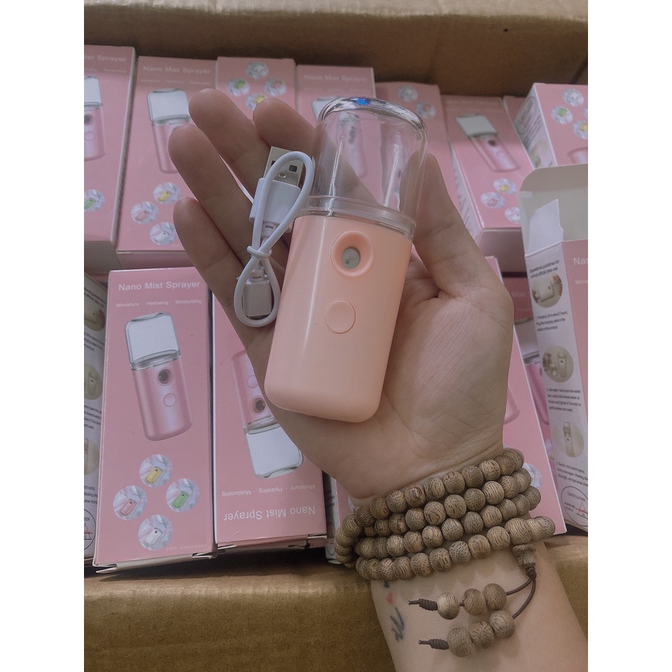 Máy Phun Sương Mini Cấm Tay Cáp Ẩm Cho Da