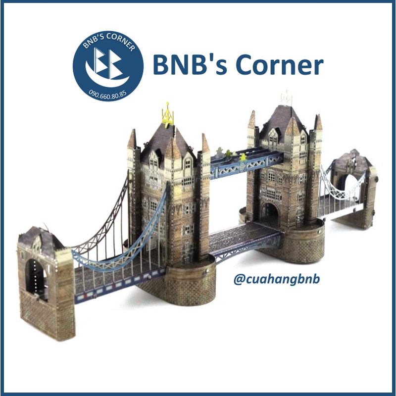 DIY Mô hình kim loại cầu tháp London - Tower Bridge tự lắp ráp